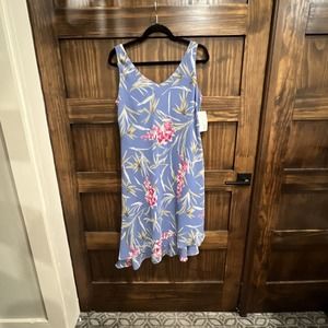 Ronni Nicole Dress 12 Floral Hi Lo Sleeveless‎ Blue